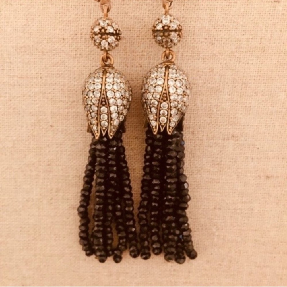Grand Bazaar | Earrings | Drop Onyx & Cubic Zirconia - Picture 4 of 5